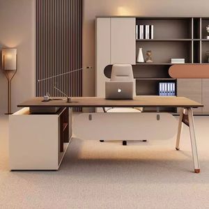 Escritorio Ejecutivo Moderno Minimalista de 1600 mm, Escritorio de Oficina de Lujo Ligero con Juego de Sillas para Espacio de Trabajo de Gerencia - Product Image 2