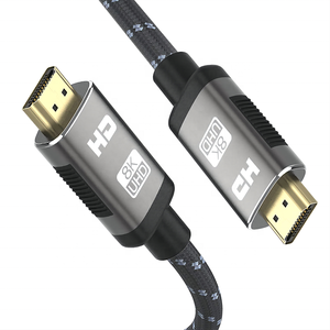 สาย HDMI 8K 2.1 48Gbps ความเร็วสูง3D 8K 60Hz 4K 120Hz สาย HDMI ถักสำหรับ <span class=keywords><strong>Samsung</strong></span> TVs Roku PS5จอเล่นเกม - Product Image 1