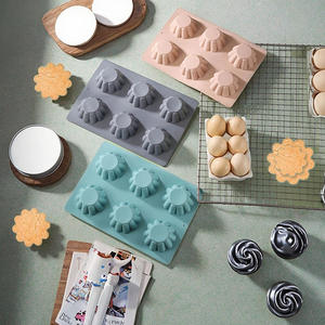 6-Cavity Floral Silicone Muffin <b>Mold</b> Heat Resistant Non-Stick Non-Toxic Sustainable Baking Cups Cakes Puddings Mousse Tools <b>Hand</b> - Product Image 5