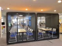 Cabine de maison de travail mobile de réunion intérieure en acier léger en aluminium insonorisé dosettes de bureau à domicile portables au design moderne