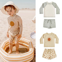 Maillot de bain pour enfants Short d'été pour garçons et filles Crème solaire à séchage rapide UV50 + Ensemble de plage Crème solaire flexible Speedos