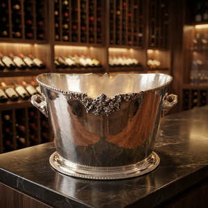Refroidisseur à vin en laiton plaqué argent - Product Image 3