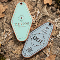Porte-clés rétro vintage en alliage de zinc, étiquette de chambre, numéro de chambre, logo de marque, émail, style hôtel/motel, pour cadeau promotionnel