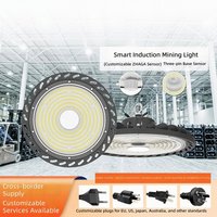 Lumière LED UFO à télécommande intelligente avec détecteur de mouvement, éclairage commercial et industriel pour entrepôt, garage, salle de sport