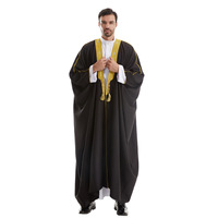 CCY Haute Qualité Épais Musulman Dubaï Hommes Bisht Islamique Eid Arabie Saoudite Bachelor Discours Thobe Abaya Kaftan Jubbah Brodé