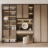 Armoire en rotin de luxe Lesso Home, armoire moderne en rotin, petite armoire en rotin, meuble armoire simple en rotin pour chambre à coucher