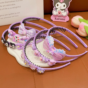 <span class=keywords><strong>Prix</strong></span> d'Usine Serre-Tête Dessin Animé pour Fille et Bébé, Bandeau de Luxe Non Blessant par la Série Kulomi, Couleur Violette, Accessoire pour Cheveux pour Enfants - Product Image 2