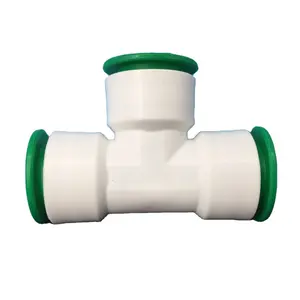 PPR hot-melt-free quick-connect pipe fittings hot and cold water pipe quick joints equal diameter tee