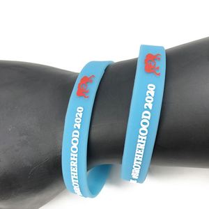 Bracelets personnalisés en caoutchouc de 12 mm pour anniversaire avec logo, bracelet en silicone - Product Image 1