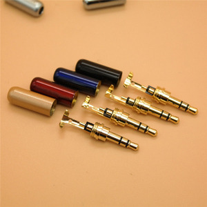 Conector de audio macho de 3.5mm, todo de cobre, chapado en oro, de 3 o 4 polos, para cables DIY - Product Image 2