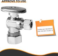 10 adet 1/2 " (5/8" OD) X 3/8 " Sıkıştırmalı PEX Krom Kaplama Pirinç Açılı Durdurma Vanası 1/4 Dönüşlü Kapatma Vanası Banyo Kullanımı