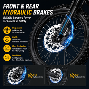 Moto tout-terrain électrique à moteur central haute performance 190 Nm, batterie 72V 25AH, 2500W sans balais, pour adultes, aventure extrême hors route - Product Image 3