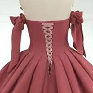 Elegance <b>Red</b> Bows Luxury Satin Party Gowns Women Evening Dress Jancember 9583-1 - Product Image 6