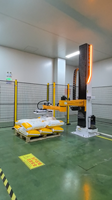Robot de palettisation robuste à 4 axes de type colonne, machine de palettisation automatique de sacs avec pince à fourches pour la manutention des matériaux