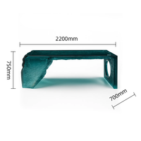 Table en résine transparente de luxe JingYue, meubles artisanaux pour espaces commerciaux, hôtels, salons