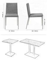Table et chaise de restaurant moderne en marbre restaurant de style occidental cafétéria bar restaurant mobilier café meubles stand sièges