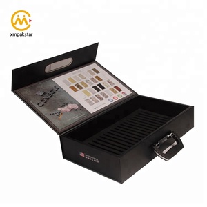 Factory Customized Luxury Unique Packaging Sample Display Storage <strong>Cardboard</strong> <strong>Suitcase</strong> Gift Box with Handle - Product Image 3