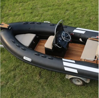 Offre Spéciale RIB 480 16ft Semi-rigide Fibre de verre/Aluminium RIB Bateau Hypalon/PVC Bateaux Gonflables