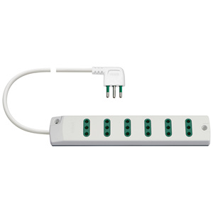ปลั๊กพ่วงหลายช่อง 6P11 S11 สายยาว 35 ซม. สีขาว หัวงอ 90 องศา - Product Image 1