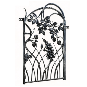Portail de jardin en fer forgé de style vintage français |   Portail extérieur décoratif forgé à la main pour villa et jardin |   Taille personnalisée disponible - Product Image 2