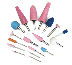 Tête de meulage abrasive en céramique de 3 mm et 6 mm avec tige pour le polissage du métal et du bois - Product Image 1