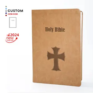 Stampa di libri di carta della bibbia inglese su misura della bibbia sacra di alta qualità
