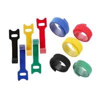 Fourniture directe d'usine de Velcro Attaches zippées auto-adhésives dos à dos Câble de données Regroupement des attaches zippées Velcro en nylon coloré