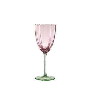 Copa de <span class=keywords><strong>Vino</strong></span> Tinto Floral Vintage, Transparente, Degradado, Sin Plomo, Clásica, Sostenible, Capacidad de 301-400 ml, Color Rosa - Product Image 2