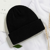 Bonnet personnalisé avec votre logo, tricot côtelé, revers, chaud pour l'hiver, multicolores, unisexe, motif lettres, style vintage