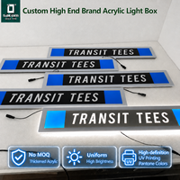 Boîtes lumineuses en acrylique personnalisées de petite taille avec panneaux d'affichage LED pour présentoirs de comptoirs de vente au détail de marques
