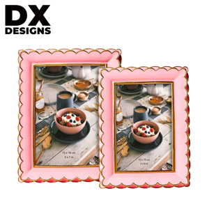 กรอบรูปไม้สีชมพูและสีทอง DX Designs ขนาด 4x6 5x7 6x8 8x10 นิ้ว - กรอบรูปสวยเก๋สำหรับห้องนอนและเป็นของขวัญ - Product Image 4