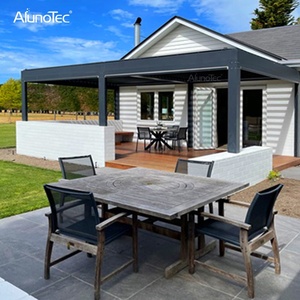 Pergola bioclimatique en aluminium en gros d'usine 3x3 4x3 5x4 6x4 avec éclairage LED pour cabanes - Product Image 5
