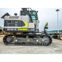 Mini-excavatrice sur chenilles Zoomlion ZE75E-10, la plus petite de Chine, micro-excavatrice hydraulique de 8 tonnes, neuve ou d'occasion