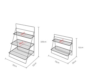 도매 2 계층 금속 단계 식물 스탠드 사다리 디스플레이 랙 주최자 꽃 냄비 무거운 의무 스토리지 품질 - Product Image 6