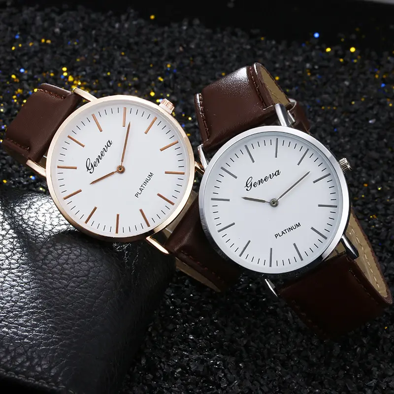Top Luxury Brand Geneva Watches for Men and Women Couple Watch Bracelet Ladies Watch Valentine's Day Gift Student Exam Clock