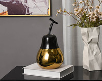 Décoration américaine moderne en céramique Fruit Pear Figurine Ornament Desktop Nordic Home Decoration Luxury Accessories