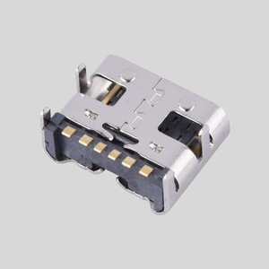 Connecteur USB femelle Type-C 6 broches SMT, courant élevé 3A, montage sur circuit imprimé, coque métallique SPCC, FDX0172A1 - Product Image 4