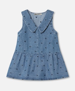 <span class=keywords><strong>Jupe</strong></span> d'été en jean sans manches à imprimé floral pour filles, teinte unie, pour le confort des enfants ODM Supply - Product Image 1