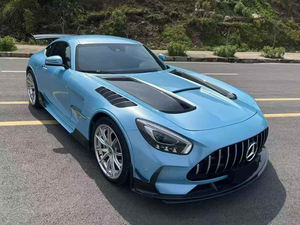 Runde pièces automobiles les mieux classées pour mercedes-benz <span class=keywords><strong>AMG</strong></span> <span class=keywords><strong>GTS</strong></span> mise à niveau série noire demi-Kit de carrosserie en Fiber de carbone becquet de capot de pare-chocs de voiture - Product Image 5