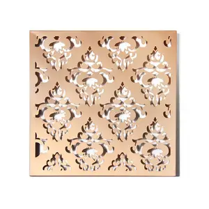 Pared cortina de arte hueco de cobre Paneles decorativos Exterior Tallar Diseños Perforación Edificio Fachada