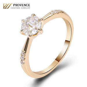 Anillo de Moissanita DEF VVS Personalizado, Joyería de Moda en Oro Sólido de 18K, 14K y 10K, Anillos Exagerados, Regalo de Navidad <span class=keywords><strong>para</strong></span> Mujer - Product Image 1