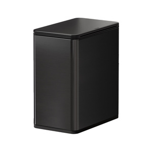 Square Stainless Steel Trash Can 12L Black Titanium Push Button Indoor Waste <b>Bin</b> for Bathroom Living Room <b>Bedroom</b> - Product Image 1
