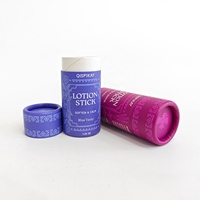 Tubes en carton de papier kraft à cylindre solide d'huile corporelle biodégradable personnalisés Bâton déodorant Emballage Carton de papier de protection solaire