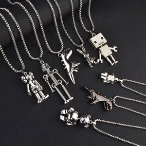 Collier Hip-Hop Homme Style Urbain Européen et Américain, Bijou en Acier Inoxydable, Pendentif Chaîne de Pull Femme Tendance Ins - Product Image 2
