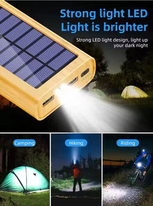 Banco de Energía Solar de 20000 mAh y 25 W con Doble USB, Material de Bambú, Cargador Portátil - Product Image 5