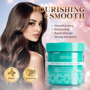 Mascarilla Capilar Hidratante Profesional para Salón de Belleza de Marca Privada, Mascarilla Capilar Anticaída con Aceite de Coco y Colágeno - Product Image 3