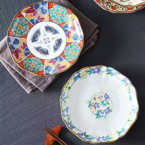 Retro European Ethnic Style Dish Folk Customs Farbdruck Keramik platte Vintage Bohemian Style Porzellan Teller Set - Product Image 2