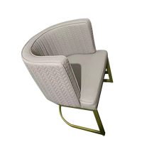 Chaise de manucure moderne en cuir PU beige 2024 pour salon de beauté, chaise de salle à manger, usage commercial, 10 ans d'utilisation