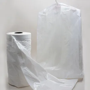 Custom large plastic pe clear dance costume bag clothes garment bag on roll