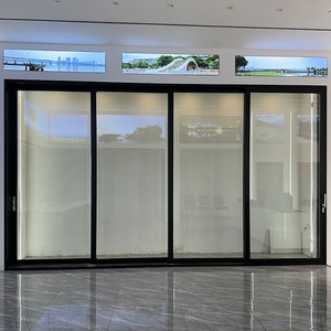 Nuovo Design Porta Scorrevole e a Battente <span class=keywords><strong>in</strong></span> <span class=keywords><strong>Alluminio</strong></span> e Vetro Temperato per Cucina con Zanzariera - Product Image 1